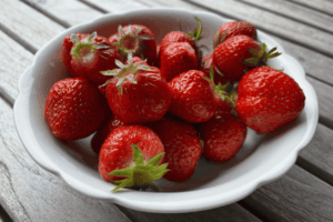 Bowl of strawberries